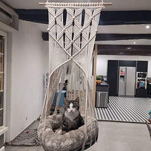Yagosodee amaca dondolo per sedia a dondolo da appendere a forma di gatto, in corda di cotone, per camera da letto, decorazione da giardino