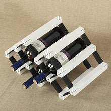 Wine Rack Holder 6 Bottle Wine Rack -Solid legno Multi-Function Piano Vino Shelf Calice Hanging Shelf WTZ012 (Color : White)