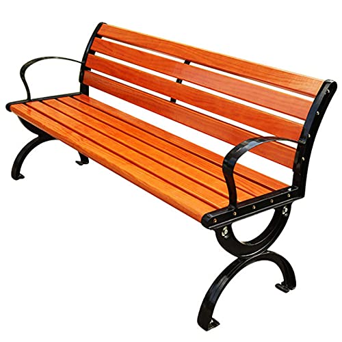 GaoF Panchine da Giardino da Esterno Panchine da terrazza per Il Tempo Libero, panchina Resistente alle intemperie con Gambe in Alluminio e Legno di Pino anticorrosivo, Comoda panchina a 2 posti con