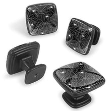 Ragnatela di Halloween 4 PCS Pomelli per Porta, Pomolo per Mobile, Pomelli per Mobili con Viti, Maniglia per Armadietto, Pomelli per Porta, Pomelli per Cassetti per Porta, Armadio, Cassetto e Credenza