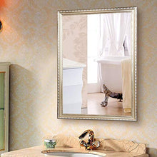 MJK - Specchio da parete per bagno, da parete, stile europeo, con splendida cornice, specchio da trucco, specchio da trucco, specchio da barba, decorazione da bagno alla moda per camera da letto L