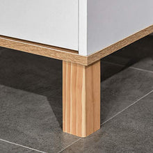 kleankin Mobile Salvaspazio Bagno in Legno Bianco, Mobile a Colonna con Armadietti e Cassetto 39x30x180cm