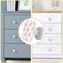 Set di 4 maniglie rotonde per armadio da cucina, credenza, cassettiera, cassettiera, con viti, per cucina, comò, armadietto, bagno, armadio con motivo a delfini cartoni animati con fiocco