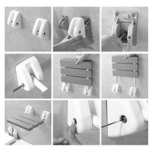 AYHa Bagno sgabello bianco corridoio d'ingresso Bagno sgabello pieghevole sgabello da doccia servizi igienici sgabello da bagno anziani sedia della sede di doccia a parete Sgabello