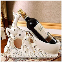 N/Z Arredamento per la casa Artigianato Decorazione Creativo Portabottiglie Decorazione Soggiorno Armadietto del Vino Europeo Decorazione in Ceramica Mestiere dei Cervi