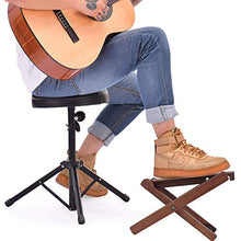 Chitarra Poggiapiedi in legno massello Chitarra Pedale Chitarra Poggiapiedi Sgabello Pedale regolabile a 4 livelli in legno pieghevole