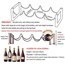 sun gurg Portabottiglie impilabile per vino, in metallo, per cantina, casa, bar, armadio, piano di lavoro (bronzo)