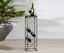 DESIGN PORTA BOTTIGLIE DI VINO "PROVENCE" | grigiore, metallo, 78 cm | per 12 bottiglie