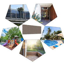 FANGJIE Vela Parasole Rettangolare 95x300cm Permeabile Frangivista Balcone Leggermente Trasparente per Giardini e steccati Recinzione, Marrone