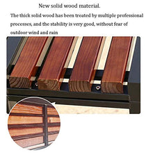 outdoor product Panca da Giardino con Panca da Esterno,Panchina con Schienale, Seduta in Legno Massello Anticorrosivo per Esterni, Sedia da Portico Resistente alle Intemperie，per Ponte/Prato/Canale