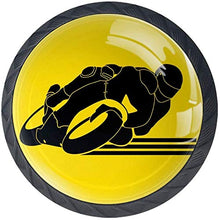 Sagoma Moto Racing Pomelli per Porta Set di 4 Pomelli per Mobili Manopole per Cassetti Cucina Armadio Vetro
