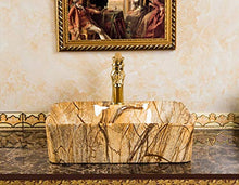 Yxx max -Lavabo Bacino di Ceramica Contatore, Rettangolo Art Bacino delle Famiglie lavandino del Bagno Adatto a Guardaroba Alberghi (49x38.5x13.5cm) Lavandino del lavabo