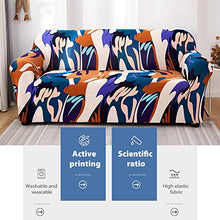 VanderHOME Copridivano Elasticizzato Antiscivolo Fodera per Divano Protettore Fodera per Divano con Corda Fissa Stampa Floreale Salotto Protettivo Antiscivolo Fiamma 2 posti