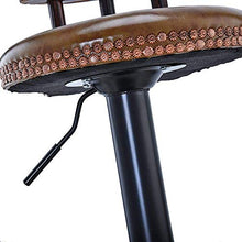 WZX Sgabelli da bancone da Cucina Sgabello da Bar Girevole retrò Sedia da caffè Sedia Regolabile in Pelle PU