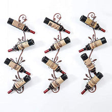 PZW Semplice e Creativo Portabottiglie da Parete Arte in Ferro Scaffale per Vino Portabottiglie Portabottiglie 4 Bottiglie Bar Decorazione Del Ristorante FamigliaB