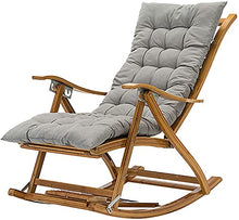 Sedia a Dondolo Poltrona Lounging Rocker Deck Rilassante Poltrona reclinabile Sedia in bambù per Esterni e Interni per Giardino, Prato, Balcone, Cortile e Patio Portico a Dondolo,04