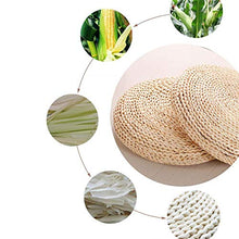 SNAWEN Cuscino per Meditazione Futon Ispessimento Yoga Cerchio Husk di Mais Tappeto in Treccia di Paglia Cuscino in Stile Giapponese con Ovatta di Seta per la casa-C