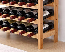 PWZ Pratica Semplicità Domestica Bambù e Legno Pratica Semplicità Domestica Espositore Scaffale Di Stoccaggio da 30 Bottiglie Espositore a Cinque Strati Espositore per Bicchiere Di Vino Che Può Esser