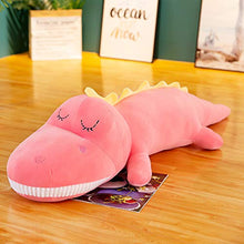 Dinosauro peluche cuscino lungo dinosauro cuscino regalo di compleanno 90 cm (0,55 kg)/rosa