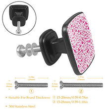 San Valentino piccolo cuore Pomelli per Porta Set di 4 Pomelli per Mobili Manopole per Cassetti Cucina Armadio Vetro