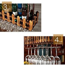 YWYW Portabottiglie in Legno massello Stile Americano Porta Calice Creativo per Bar KTV Home Porta Bicchiere da Vino Rosso sospeso (Dimensioni: 60 * 20 cm)