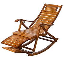 HaoLi Lettini da Sole Sedia a Dondolo reclinabile in bamb霉 Regolabile Lettino da Sole Pieghevole reclinabile Balcone reclinabile terrazza Esterna Balcone Sedia da Giardino