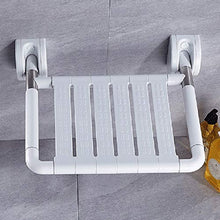 DZX Sedile Pieghevole per Bagno, Sgabello per Doccia, Sgabello a Muro, Sgabello a Muro per Doccia, Sedile Antiscivolo per Uomo Anziano (Colore: Bianco)