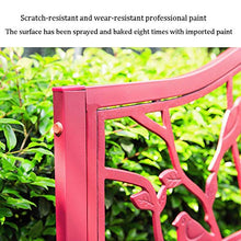 Sedia da giardino panchina da esterno sedia doppia in metallo con schienale bracciolo panca da terrazza decorazione della casa sedia per il tempo libero per portico / centro commerciale / prato