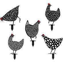 YFY Gallo in Metallo Silhouette Silhouette Pali per Cantieri, Gallina Lifelike Hollow out Polic Pollo Siluetta Decorativa Giardino Stakes Metal Hen Shade Decor Art, per Giardino all'aperto (5pcs)