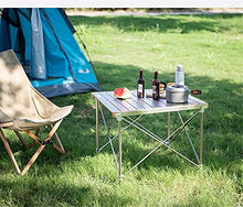 HANYF Tavolo Pieghevole da Campeggio, Tavolo da Picnic in Lega di Alluminio, Tavolo di Altezza Regolabile, Utilizzato per La Spiaggia da Pesca Barbecue, Picnic All'aperto