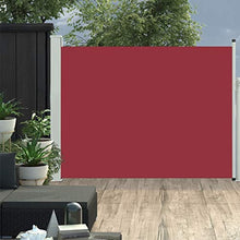 VidaXL - Tendone laterale estensibile, 140 x 500 cm, colore: Rosso