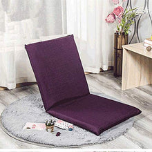 Bdesign Poltrona reclinabile Poltrona Pieghevole Regolabile Relable Seat Cuscino Balcone Sedia da Terra Comoda Chaise Lounge Lazy Sofa (Color : Dark Brown, Size : Small)