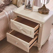 Elegante Semplicità Tavolino Comodino Minimalista Europeo Dipinto a Mano in Argento Verniciato Bianco Comodino in Rovere Multibed per Camera da Letto, DTTX001