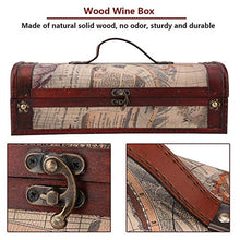 Hztyyier Scatola per Bottiglia di Vino in Legno Vintage con Finitura Anticata, Cassa per Bottiglia in Legno, Scatola per l'imballaggio di Bottiglie Singole per Vino Rosso Champagne
