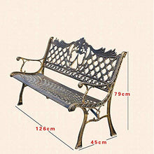 GaoF Panchina da Giardino per Esterni, mobili da Esterno in ghisa, panchina da Veranda, panchina da terrazza per Il Tempo Libero in Ferro antiruggine, Adatta per Ponte/Prato/Strada
