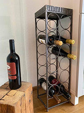 DESIGN PORTA BOTTIGLIE DI VINO "PROVENCE" | grigiore, metallo, 78 cm | per 12 bottiglie