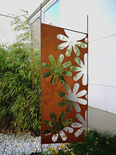 Zen Man 030935-2 - Paravento da giardino in metallo arrugginito, 1 mm, decorazione da giardino, in acciaio INOX, altezza 165 x 50 cm, base = 20 cm