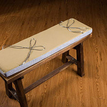 jHuanic - Cuscino lungo per panca da giardino, morbido, per mobili da interni, con laccetti, per sedia da ufficio, 2 o 3 posti (beige, 80 x 40 x 4 cm)