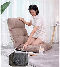 Chair Pieghevole Divano Sedia, 14-Posizione Regolabile Pigro Schienale Alto Sedia Adatta per la Camera da Letto Soggiorno dormitorio Bearing 120kg di Peso,Rosso