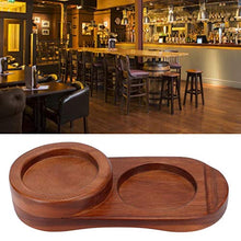 Vassoio in vetro per whisky, resistente porta sigari di alta qualità portatile comodo vassoio per sigari in legno rustico,(Oval (without ashtray))