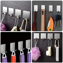FineGood Ganci da Parete autoadesivi 8 Pezzi, Ganci Appendiabiti in Acciaio Inossidabile casa, Cucina, Bagno, portasciugamani portasciugamano, Resistenti Ultra Forte - 4 Grandi, 4 Piccoli