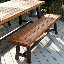 Panchine per terrazze all'aperto sedie da pranzo per interni, Panca a doghe in legno massello resistente alla corrosione resistente alle intemperie, Panca decorativa per portico 2-3 posti