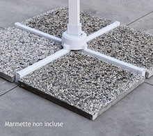 Danieli Ombrellone da Giardino 3x3 | Inclinazione Laterale del Parasole | Struttura in Alluminio Bianco con Chiusura a Soffietto | Telo in Poliestere da 200 gr | Dimensione del Parasole 3x3 mt