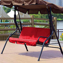 Huacheng, utile coprisedia da giardino a 3 posti, impermeabile, di ricambio per patio, giardino, cortile, giardino, mobili da giardino, panno, verde, 150 x 50 x 10 cm