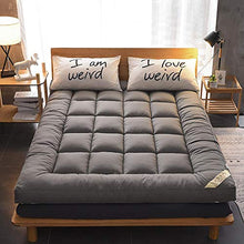 WANG Materasso Futon, Tappetino Tatami, Materasso Pieghevole in Eco-Cotone Memory, Schiuma con Cinghie Materasso Futon Antiscivolo Tradizionale Giapponese Campeggio da Viaggio, A: Grigi