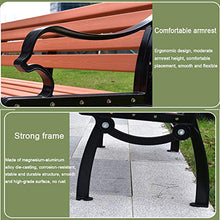 outdoor furniture Banco di sosta con Schienale, Panca da Esterno a 3 posti in Legno massello anticorrosivo, Battuto terrazzo Ferro Svago Parco dei posti a Sedere, Adatto a Prato, Portico