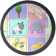 Kiddies Animal Puzzle Pieces Pomelli per Porta Set di 4 Pomelli per Mobili Manopole per Cassetti Cucina Armadio Vetro