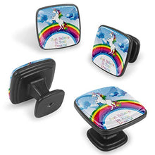 Unicorno arcobaleno 4 PCS Pomelli per Porta, Pomolo per Mobile, Pomelli per Mobili con Viti, Maniglia per Armadietto, Pomelli per Porta, Pomelli per Cassetti per Porta, Armadio, Cassetto e Credenza