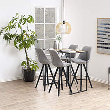 Amazon Brand - Movian Arendsee - Set da 2 sgabelli da bar, 55 x 48,5 x 111,5 cm, grigio
