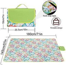 STKASE® Coperta Picnic Impermeabile e Pieghevole Coperta da Campeggio Tappeto Campeggio Giardino composta da Pile monouso, Strato di Cotone e Protezione di PEVA e con Manico Portatile,195 * 200CM